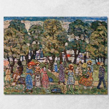 Sotto Gli Alberi Maurice Prendergast mpr72 quadro stampato su tela