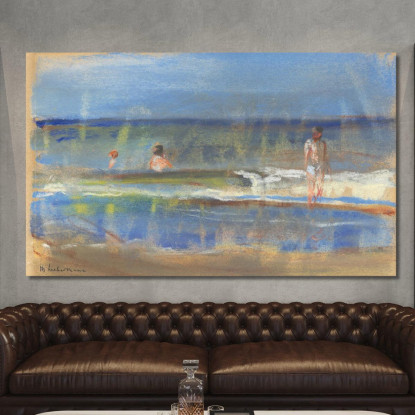 Bagnanti Nel Mare Max Liebermann mlb7 quadro stampato su tela
