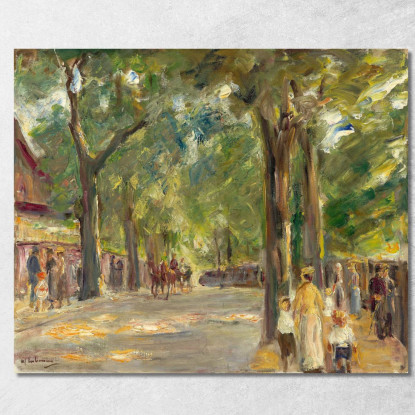 La Grande Strada Del Lago Nel Wannsee Con Passanti Max Liebermann mlb30 quadro stampato su tela