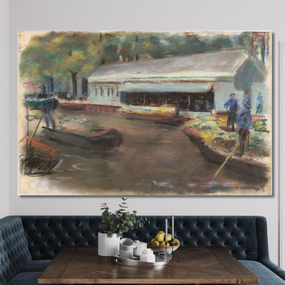 Mercato Delle Verdure A Delft Max Liebermann mlb41 quadro stampato su tela