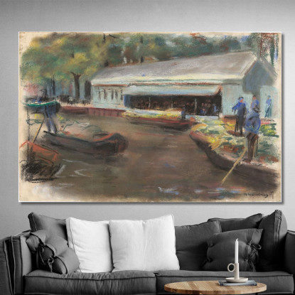 Mercato Delle Verdure A Delft Max Liebermann mlb41 quadro stampato su tela