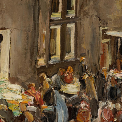 Vicolo Ebraico Ad Amsterdam Uilenburgersteeg Angolo Jodenbreestraat Max Liebermann mlb44 quadro stampato su tela