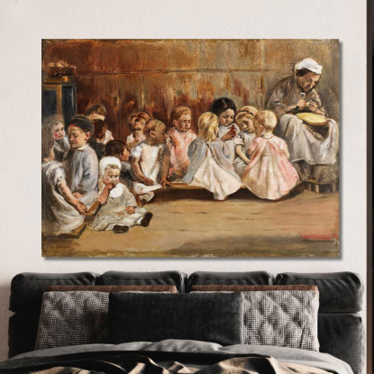 Scuola Per Bambini Piccoli Max Liebermann mlb49 quadro stampato su tela