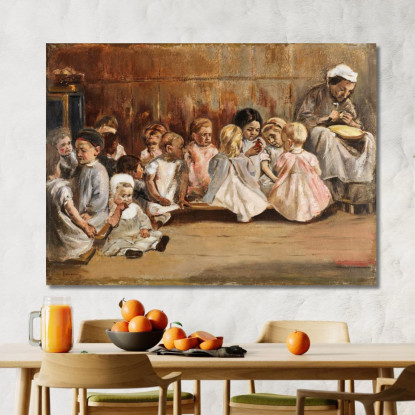 Scuola Per Bambini Piccoli Max Liebermann mlb49 quadro stampato su tela