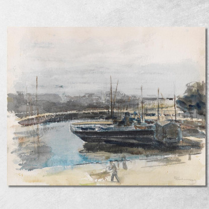 Quai Ad Amburgo Max Liebermann mlb63 quadro stampato su tela