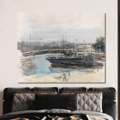 Quai Ad Amburgo Max Liebermann mlb63 quadro stampato su tela