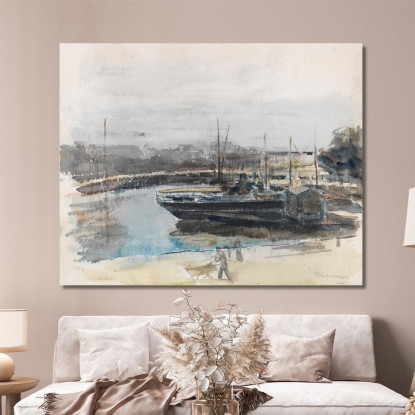 Quai Ad Amburgo Max Liebermann mlb63 quadro stampato su tela