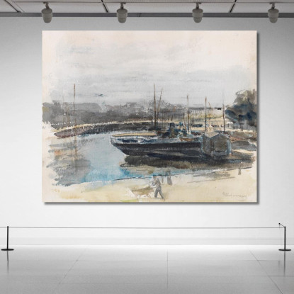 Quai Ad Amburgo Max Liebermann mlb63 quadro stampato su tela