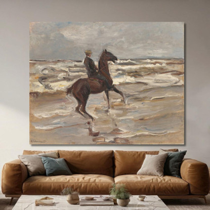 Cavaliere Al Mare Verso Destra Max Liebermann mlb64 quadro stampato su tela