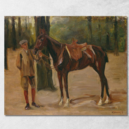 Stalliere Con Cavallo Max Liebermann mlb68 quadro stampato su tela