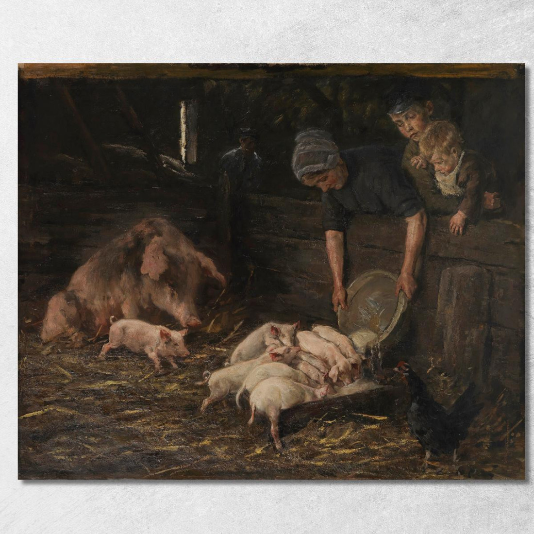 L'Asilo Nido – Porcili Max Liebermann mlb89 quadro stampato su tela