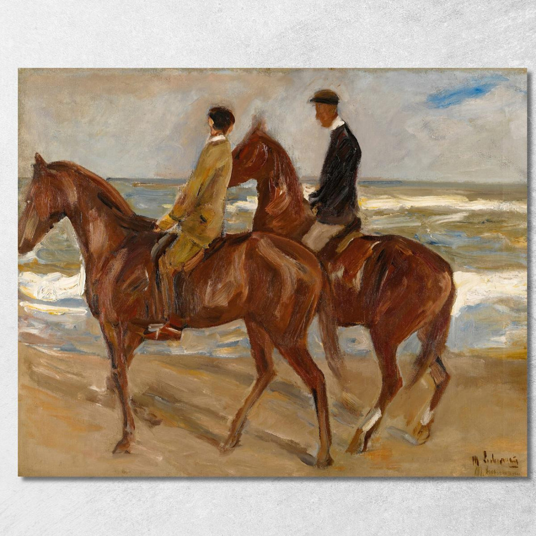 Due Cavalieri Sulla Spiaggia Max Liebermann mlb91 quadro stampato su tela