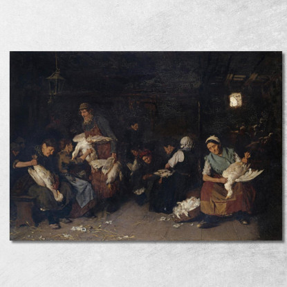 Donne Che Spennano Oche Max Liebermann mlb97 quadro stampato su tela
