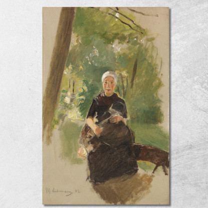 Giovane Madre Sotto Gli Alberi Max Liebermann mlb98 quadro stampato su tela