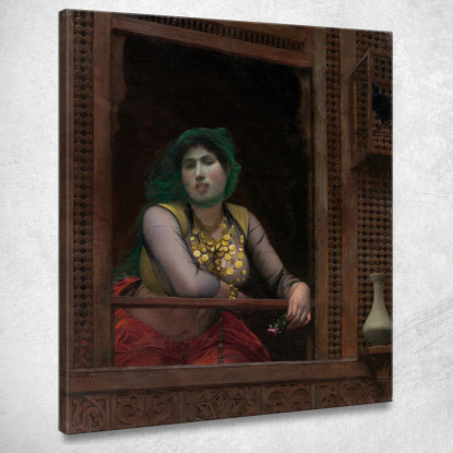 Donna Al Balcone Jean-Léon Gérôme jlg163 quadro stampato su tela