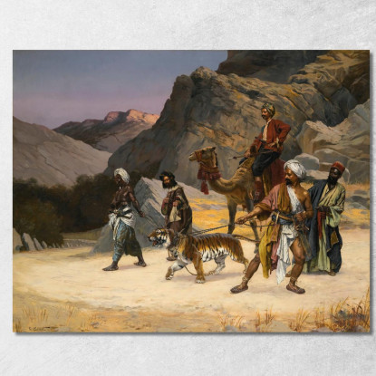 Una Tigre In Cattività Rudolf Ernst rer1 quadro stampato su tela