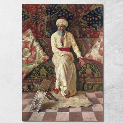 Un Anziano Pensieroso Rudolf Ernst rer5 quadro stampato su tela