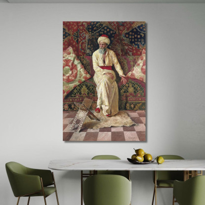 Un Anziano Pensieroso Rudolf Ernst rer5 quadro stampato su tela