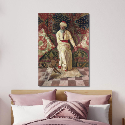 Un Anziano Pensieroso Rudolf Ernst rer5 quadro stampato su tela