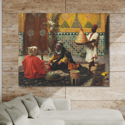 Una Discussione Pomeridiana Rudolf Ernst rer10 quadro stampato su tela