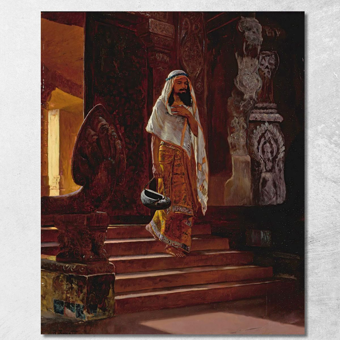 Entrando Nel Tempio Rudolf Ernst rer17 quadro stampato su tela