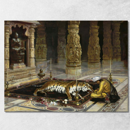 Onorando La Tigre Rudolf Ernst rer20 quadro stampato su tela