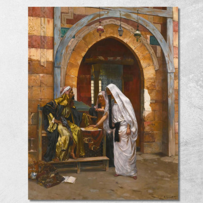 La Chiromante Rudolf Ernst rer45 quadro stampato su tela