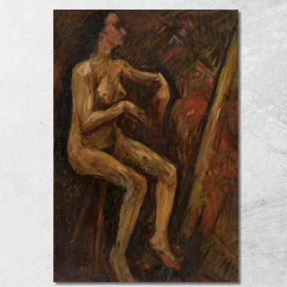 Nudo Di Donna Seduta Tadeusz Makowski tmk4 quadro stampato su tela
