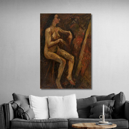 Nudo Di Donna Seduta Tadeusz Makowski tmk4 quadro stampato su tela