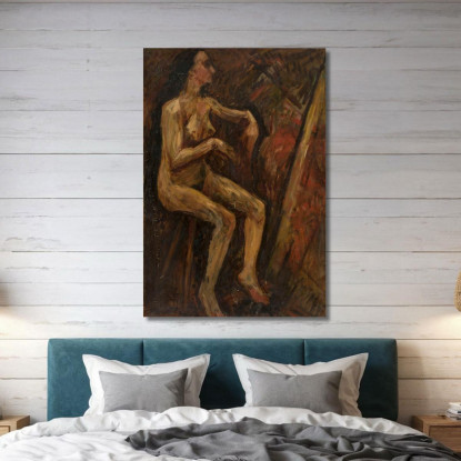 Nudo Di Donna Seduta Tadeusz Makowski tmk4 quadro stampato su tela