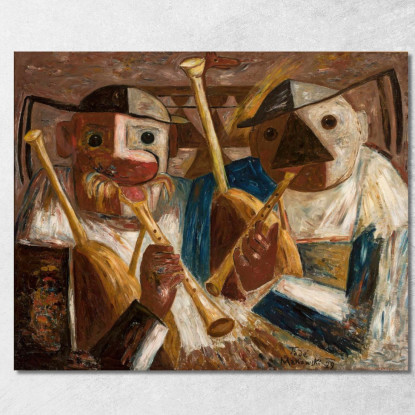 Suonatore Di Cornamusa Tadeusz Makowski tmk8 quadro stampato su tela