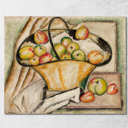 Cesto Con Mele Tadeusz Makowski tmk10 quadro stampato su tela
