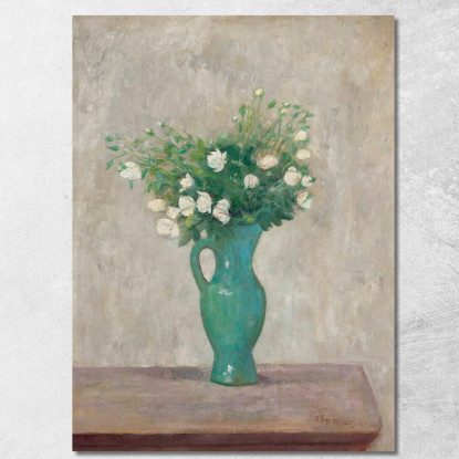 Bouquet In Un Vaso Verde Tadeusz Makowski tmk14 quadro stampato su tela