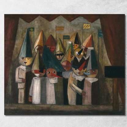 Teatro Dei Bambini Tadeusz Makowski tmk32 quadro stampato su tela