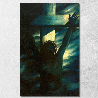 Cristo Sulla Croce Tadeusz Makowski tmk33 quadro stampato su tela