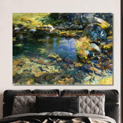 Piscina Alpina John Singer Sargent jss11 quadro stampato su tela