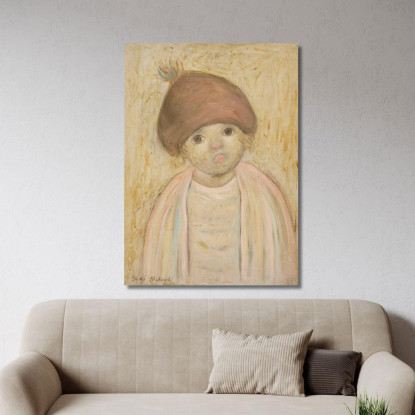 Bambina Con Un Berretto Con Pompon Tadeusz Makowski tmk45 quadro stampato su tela