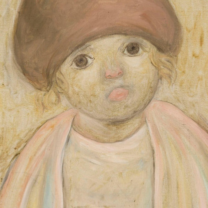 Bambina Con Un Berretto Con Pompon Tadeusz Makowski tmk45 quadro stampato su tela