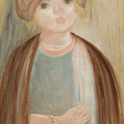 Dziewczynka Z Koszykiem Gruszek Tadeusz Makowski tmk51 quadro stampato su tela