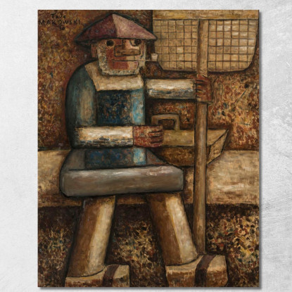 Pescatore Tadeusz Makowski tmk57 quadro stampato su tela