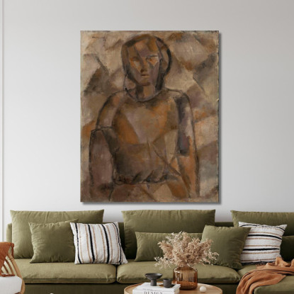 Ragazza Tadeusz Makowski tmk66 quadro stampato su tela