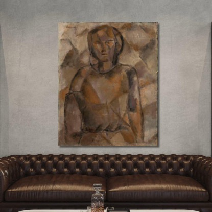 Ragazza Tadeusz Makowski tmk66 quadro stampato su tela