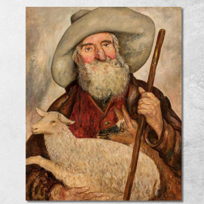 Buon Pastore Tadeusz Makowski tmk68 quadro stampato su tela