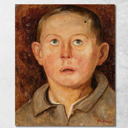 Testa Di Un Ragazzo Con Colletto Sbottonato Tadeusz Makowski tmk72 quadro stampato su tela
