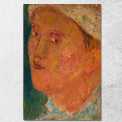 Testa Di Una Ragazza Con Cappello Tadeusz Makowski tmk73 quadro stampato su tela