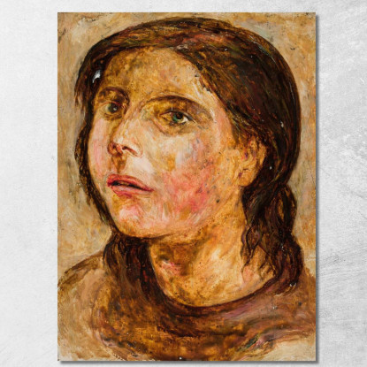 Testa Di Una Ragazza Con Bocca Semiaperta Tadeusz Makowski tmk76 quadro stampato su tela