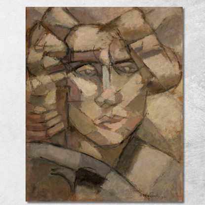 Testa Tadeusz Makowski tmk79 quadro stampato su tela