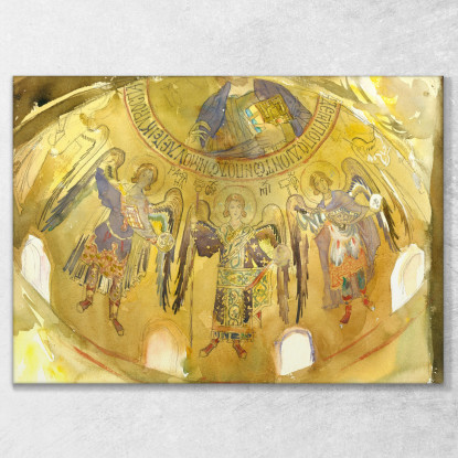 Angeli Mosaico Cappella Palatina Palermo John Singer Sargent jss16 quadro stampato su tela