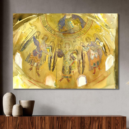 Angeli Mosaico Cappella Palatina Palermo John Singer Sargent jss16 quadro stampato su tela