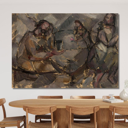 In Una Enoteca Tadeusz Makowski tmk85 quadro stampato su tela